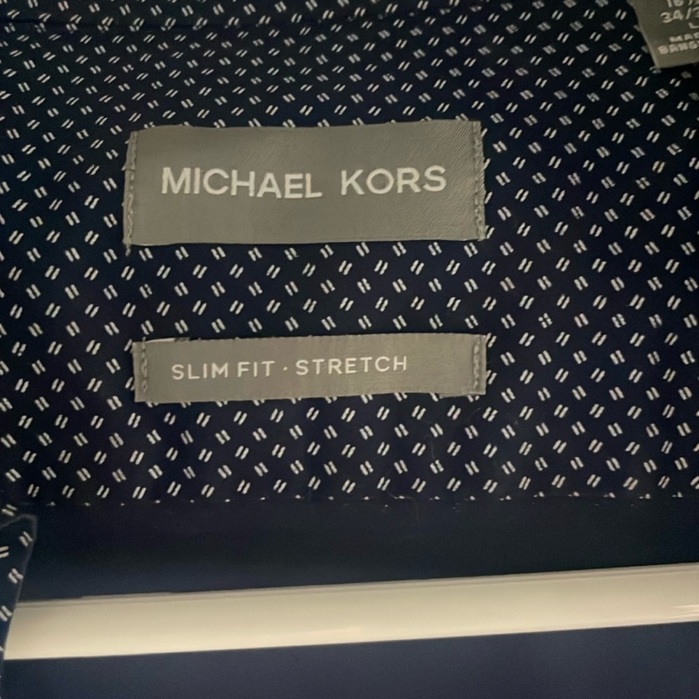 Michael Kors slim fit stretch, casual dress shirt